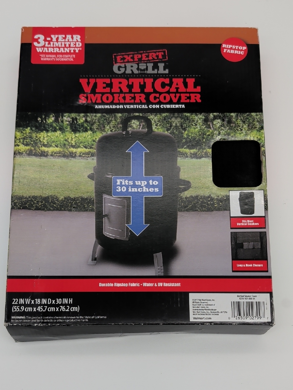 Expert Grill Vertical Smoker Cover in Black